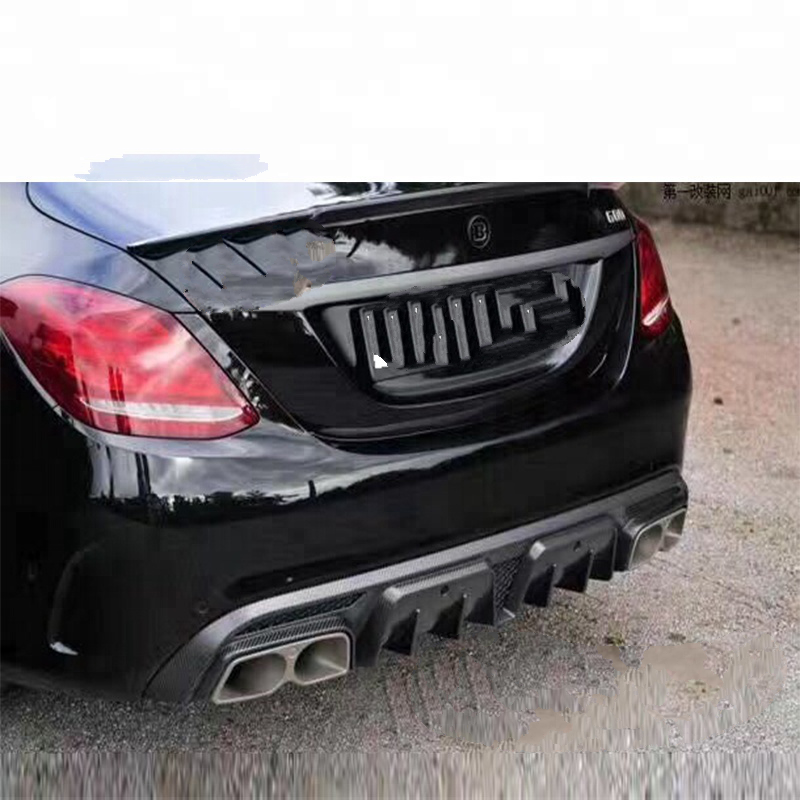 Carbon fiber rear diffuser front lip rear wing for Mercedes Benz C ...